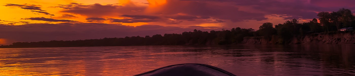 Sunset caught during a boat ride safari